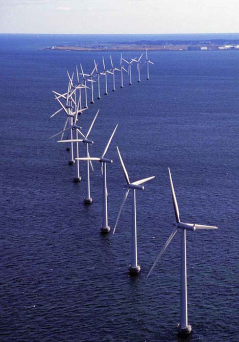 ENERGIA EOLIKOA. Kokalekua HORNS REV (Danimarka): 2002an instalatutako 80 aerosorgailuaz osatuta dago.