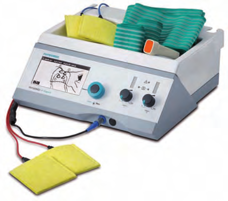 PHYSIOMED-IF-Expert şi Aparatul de terapie cu vacuum PHYSIOVAC-Expert - pe măsuţa mobilă Expert DESCRIEREA APARATULUI Aparatul de electroterapie PHYSIOMED-IF-Expert este modelat după PHYSIOMED-Expert.