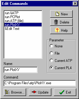 8Žilinská univerzita v Žiline KVES Diplomová práca Obr. 1. 2. Dialógové okno Edit Commands V Edit Commands dialógovom okne z obrázka 1.2 môže užívateľ zadať meno.bat alebo.