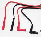 5 m 1,000 V CAT IV P01295450Z Set de 2 cabluri PVC roşu/negru turnate Fişă tată dreaptă Ø4 mm izolată - Fişă tată cotită Ø 4 mm izolată 15 A 1.