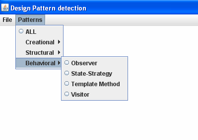 2.1.3.1 Χρησιμοποιούμενα εργαλεία Tο εργαλείο Design Pattern Detection Tool [31] ελέγχει την ύπαρξη σχεδιαστικών προτύπων σε γλώσσα προγραμματισμού Java.