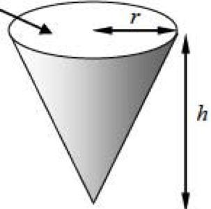 5. Σχεδιάστε το µικρότερο κωνικό δοχείο (αµελητέου πάχους τοιχωµάτων) το οποίο θα πρέπει να αποθηκεύει 48cm 3 νερού.