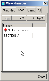 επιλέγουμε την καρτέλα Xsec (cross section: τομή).