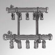 Elementele sistemului Încălzirea prin pardoseală Imagini Descriere Distribuitori / Colectori Industriali Distribuitor/Colector Inox 2 " (cu robineţi sectorizare) în set: - robineţi sectorizare tip