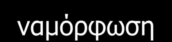 Aναμόρφωση του δικαίου Περιλαμβάνει μια σειρά από