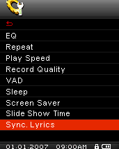 Lyrics) Μ αυτή τη λειτουργία μπορείτε ν απεικονίζετε στίχους των τραγουδιών στην οθόνη κατά τη διάρκεια της αναπαραγωγής (Karaoke). 1.