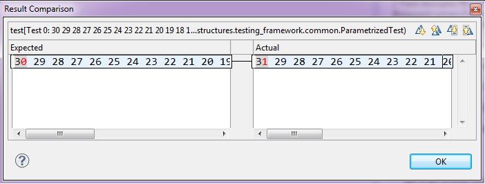 Compare Actual With Expected Test Result.