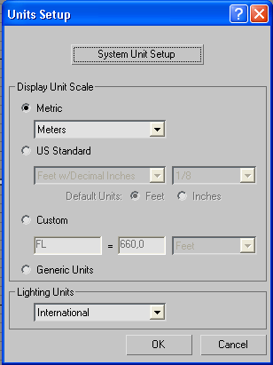 ΚΕΦΑΛΑΙΟ 3 Εικ.3.22 Tο παράθυρο διαλόγου Units Setup, από όπου μπορεί να γίνει η επιλογή του είδους των μονάδων. 3.21.