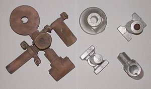 12 Two sets of castings (bronze and