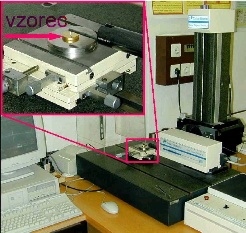 Slika 6: Profilometer 13 Težave pri tej metodi lahko povzroča le ukrivljenost celotnega vzorca zaradi notranjih napetosti v tanki plasti.
