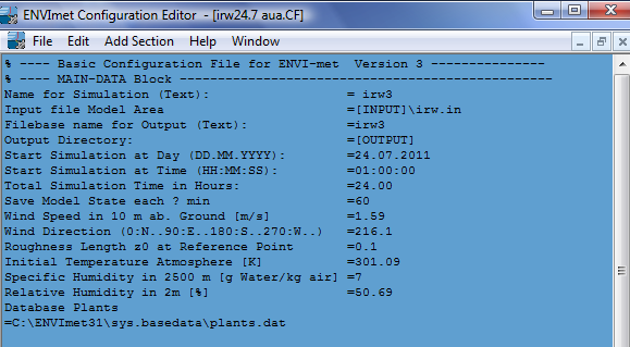 Εικόνα 4.3 Δείγμα ενός αρχείου ρυθμίσεων (configuration file) 4.8.2.2 Ψηφιοποίηση πλατείας Αγ.
