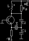4.9, circuitul rezonant C lucrează dezacordat inductiv, ca şi cuarţul, care se găseşte în intervalul îngust dintre rezonanţa serie şi cea paralel. ezultă o schemă echivalentă cu Hartley. Figura 4.