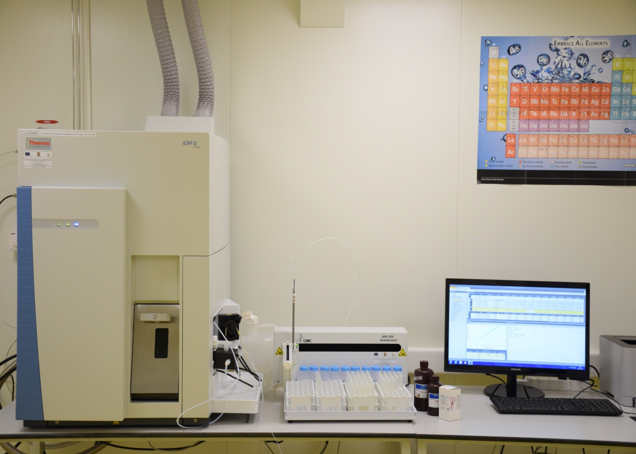 Caracterizarea fizică şi structurală a materiei SPECTROMETRU DE MASĂ CU PLASMĂ CUPLATĂ INDUCTIV (ICP-MS) (Anexă poziţia nr.