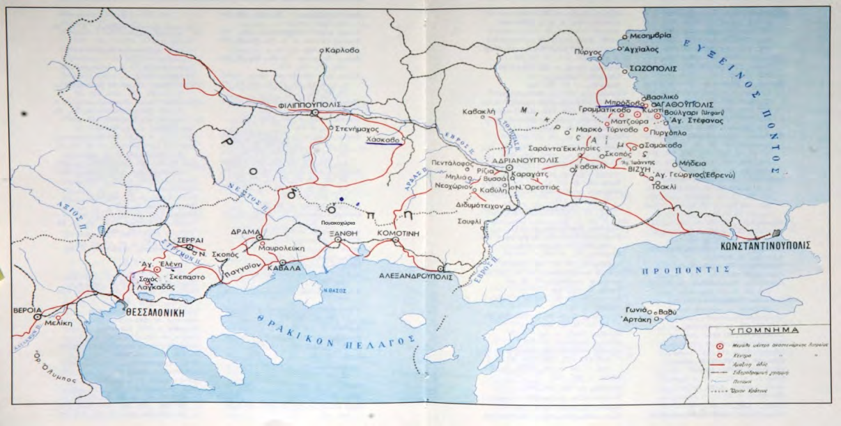 Χάρτης από το μελέτη της Κατερίνας Κακούρη.