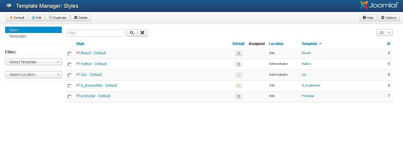 Οθόνη Plugin Manager Στο Plugin Manager εμφανίζονται όλα τα plugins που έχουμε στην διάθεσή μας. Με την ενεργοποίησή τους παρέχουμαι στην ιστοσελίδα μας επιπλέον δυνατότητες ανάλογα με το κάθε plugin.