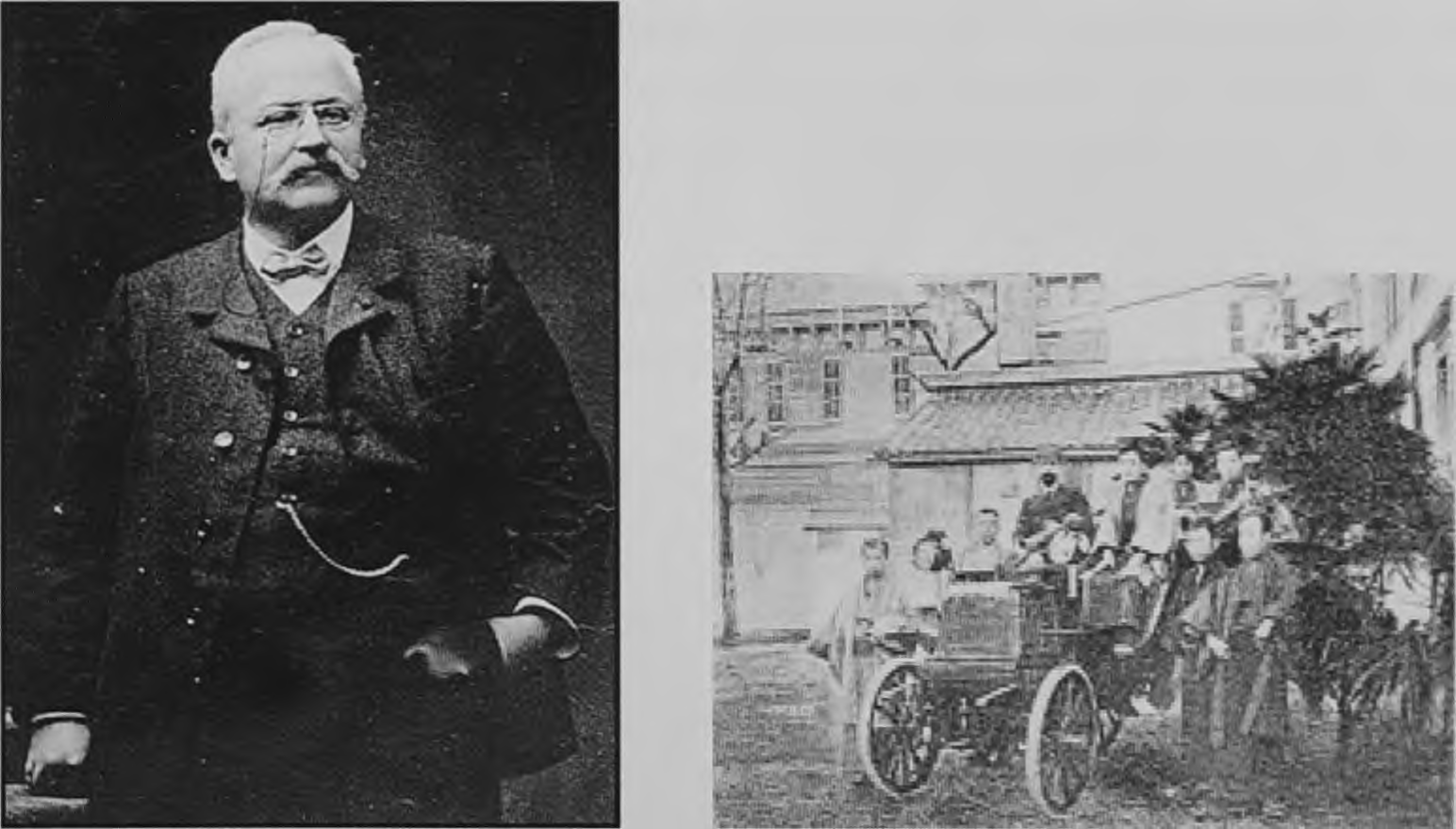 ο Πεζό, Ο Armand Peugeot Οι Panhard-Levassor σε επίδειξη στην Ιαπωνία το 1898 Οι Πανάρ και Λεβασόρ ήταν οι δημιουργοί του πρώτου συστήματος μετάδοσης όπως το γνωρίζουμε σήμερα.