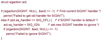 Παράδειγµα sigaction (2) Πώς να αγνοήσουµε το SIGINT αν η ισχύει η