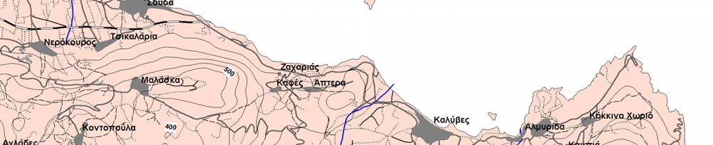 πηγών. Τα σηµεία δειγµατοληψίας 1 και 3 βρίσκονται πάνω σε ρήγµα το οποίο έχει προσανατολισµό από ύση προς Ανατολή.