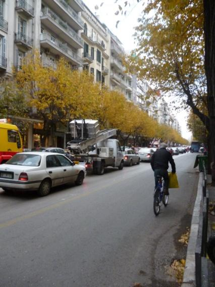 12): Παρατηρείται η έλλειψη διάβασης σε ένα μεγάλο κομμάτι της οδού, η οποία σε συνδυασμό με την κατάληψη των πεζοδρομίων από τα σταθμευμένα