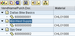 Vendor name Αφού έχουμε επιβεβαιώσει τις αλλαγές μας, κάνουμε κλικ στο τα ονόματα των πωλητών μας, με αλφαβητική σειρά.