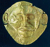 στολισμένα με παρόμοιες εικόνες, οι χρυσές προσωπίδες των νεκρών βασιλιάδων που βρέθηκαν στους μυκηναϊκούς τάφους και άλλα.