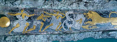 (αθήνα, Εθνικό Αρχαιολογικό Μουσείο) Τα χρυσά κύπελλα του Βαφειού (15ος αιώνας π.χ.). Βρέθηκαν στον θολωτό τάφο του Βαφειού, στη Λακωνία.