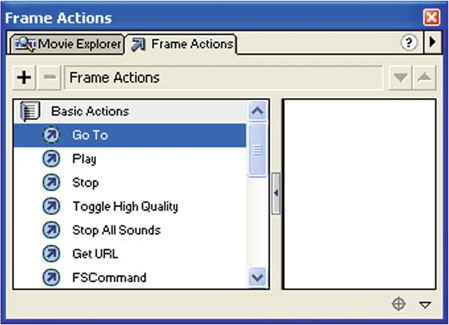 Adobe Animate : ActionScript Basic Actions : Goto, Play, Stop, Tell Target