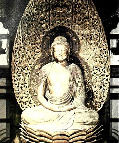 Ο Βούδας Αμιντά (Ιαπωνία, 11 ος αι. μ.χ.). της λαϊκής ευσέβειας του Μαχαγυάνα. Το μεγάλο πλήθος των πιστών του επιδιώκει να αναγεννηθεί στον κόσμο κάποιου από τους παραπάνω Βούδες.