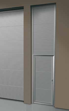 Πόρτα διέλευσης πεζών (Pass Door) Ανεμπόδιστη διέλευση και εξοικονόμηση ενέργειας Στις αρθρωτές βιομηχανικές πόρτες οροφής μπορεί να ενσωματωθεί πόρτα διέλευσης πεζών (γνωστή ως