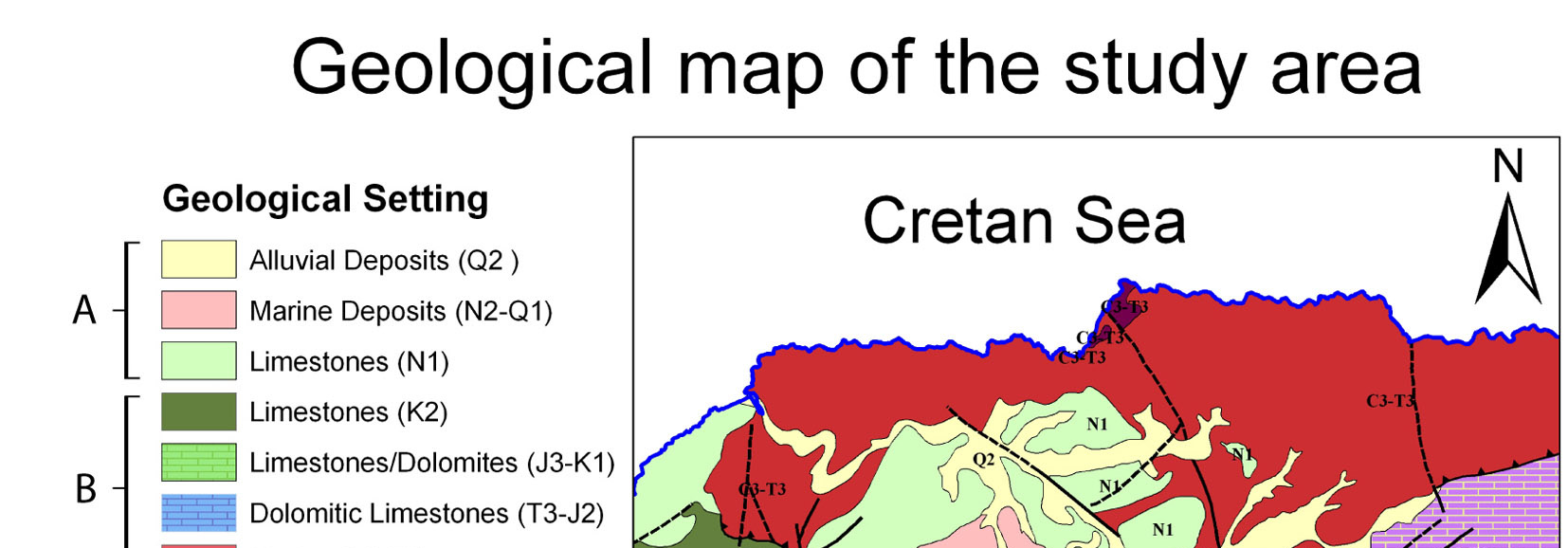 ΕΙΚ 4 : Γεωλογικός Χάρτης περιοχής έρευνας 2.