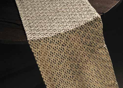 35cm Χρώματα / Colors ΕΚΡΟΥ / CREAM Ράννερ Δίχρωμο Βαμβάκι - Γιούτα.
