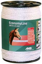 Názov, priemer, farba Odpor Ω/00 m Dĺžka ohrady m Počet drôtikov Pevnosť kg Materiál Balenie m Cena EUR/ balenie bez DPH Cena EUR/ balenie s