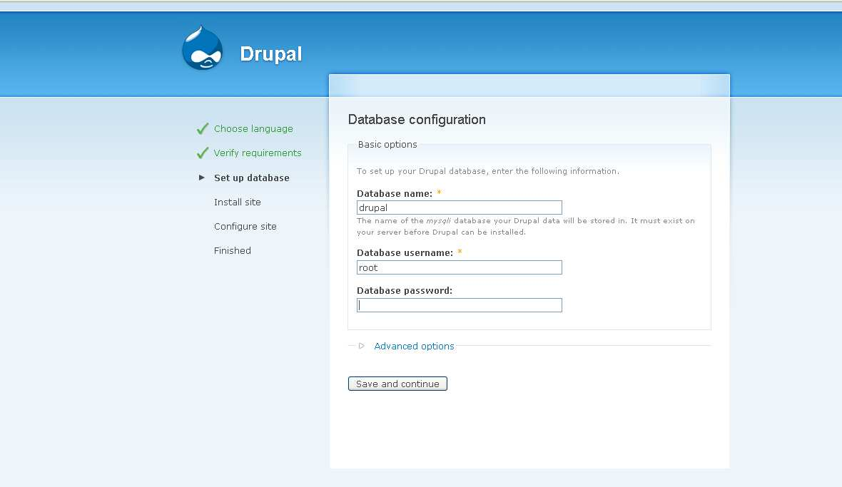 Εικόνα 4.4.5.5: Drupal (database) Εικόνα 4.
