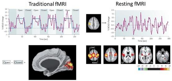 Σχήμα 3.2: Σύγκριση σήματος κανονικού και resting-state fmri 3.