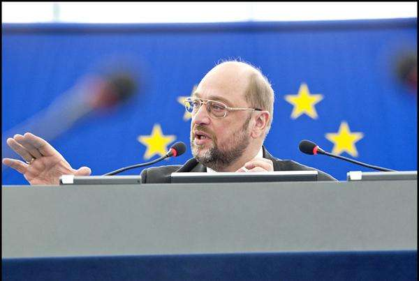 Ο πρόεδρος του Ευρωπαϊκού Κοινοβουλίου, Martin Schulz,