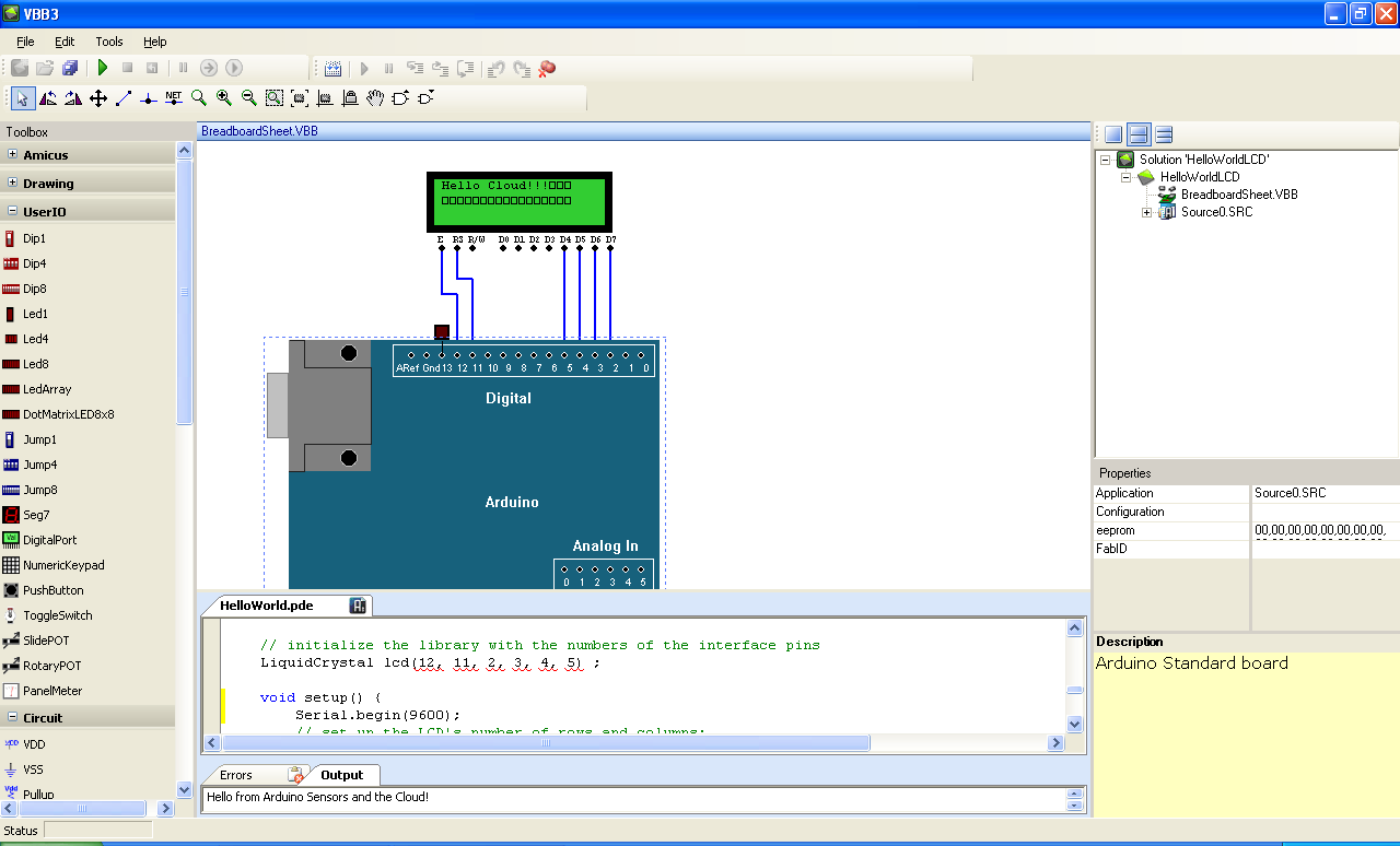 ΕΙΚΟΝΑ 1: Το κύριο περιβάλλον VirtualBreadboard.