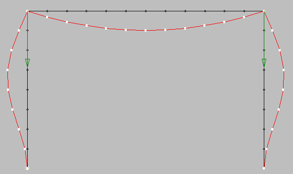 Σχήμα 9: 1 η κανονική μορφή λυγισμού (συμμετρική χωρίς μετάθεση) Έτσι ο συντελεστής κατανομής η 1 θα είναι: K c 56,cm η1 0,88 K K 56,cm 7,71cm c 1 ii.