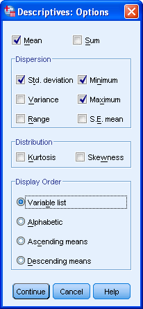 Analyze Descriptive