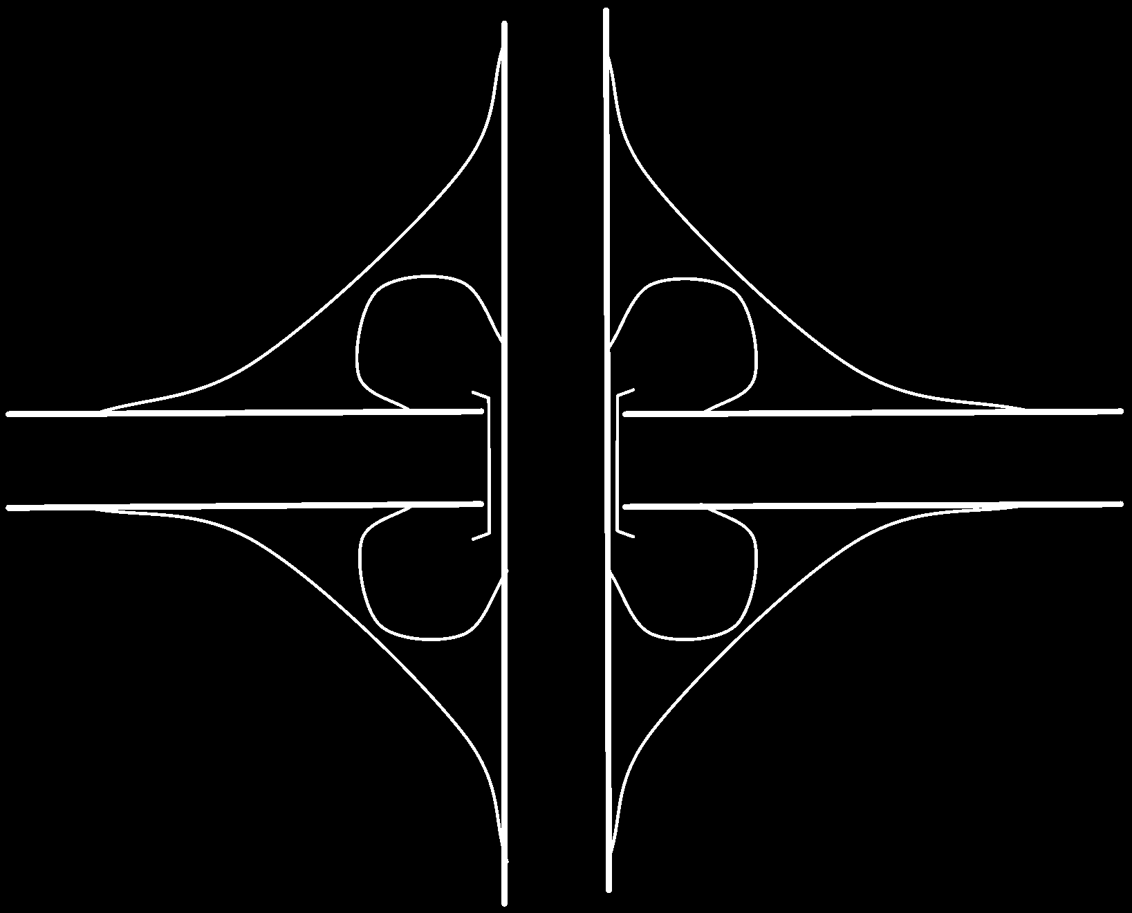 Ελιγμοί σε Α/Κ μορφής πλήρους τετράφυλλου Σχήμα 39.