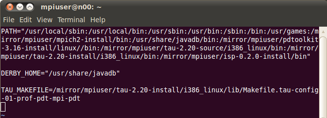 ή./configure --with-mpi-dir=/usr/bin \ --with-mpi-inc-dir=/usr/include/mpich2/ \ --prefix=/mirror/isp-0.3.