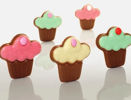 Chocolate flower lollipops (Ø 7cm)