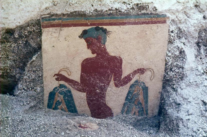 Εικόνα38.Ητοιχογραφίατου"Αλιέως"όπωςαποκαλύφθηκεκατάτηνανασκαφή.