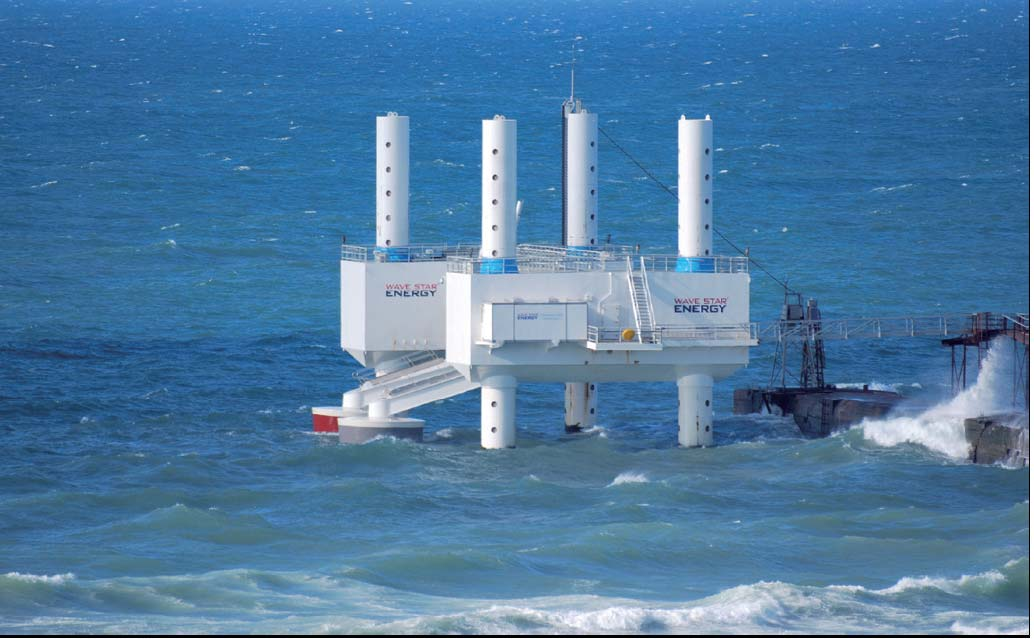 OFFSHORE ENGINEERING APPLICATIONS (3) Wave - energy extraction A 1:2 scale jack up structure that draws energy from the waves by means of