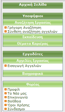 πέραν αυτών που έχουν να κάνουν με την προώθηση στην απασχόληση. Έτσι μπορούν να ενσωματωθούν στο portal όλες οι σελίδες προβολής του φορέα στο Internet, με αποτέλεσμα τη σημαντική εξοικονόμηση πόρων.