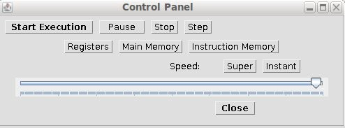 Control Panel: Μπορείτε να ελέγξετε την προσομοίωση απο το παράθυρο Control Panel.