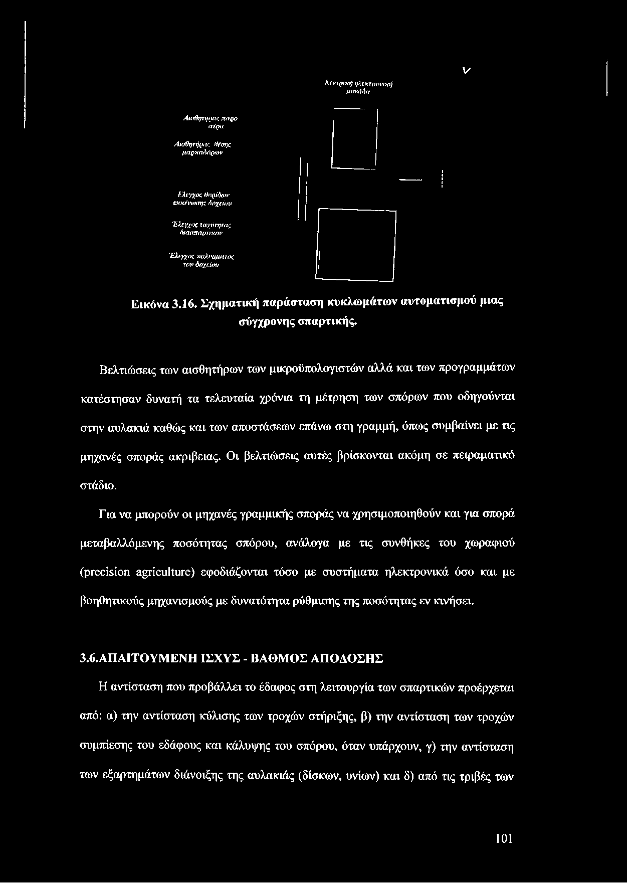 Βελτιώσεις των αισθητήρων των μικροϋπολογιστών αλλά και των προγραμμάτων κατέστησαν δυνατή τα τελευταία χρόνια τη μέτρηση των σπόρων που οδηγούνται στην αυλακιά καθώς και των αποστάσεων επάνω στη