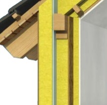 Mavčno vlaknena plošča 15 mm in PE folija 0,2 mm Mavčno vlaknena plošča 15 mm Izolacija na notranji strani Kamena volna 60 mm Finalna obloga Mavčno vlaknena plošča 10 mm Mavčno vlaknena plošča 10 mm