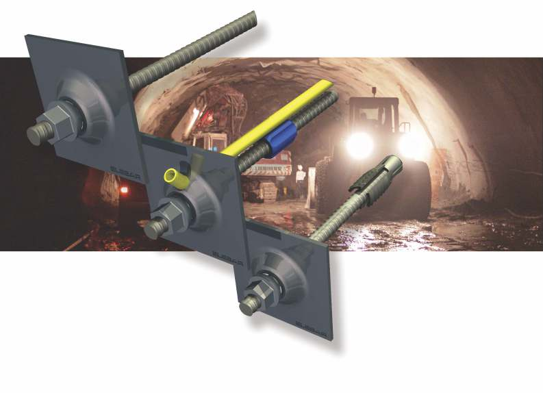 Το σύστημα αγκύρωσης ELEBAR -G The ELEBAR -G rock-bolting system Anchors, rock bolts and soil nails assembled with full-length threaded bars, like ELEBAR -G, are considered as the advancement in rock