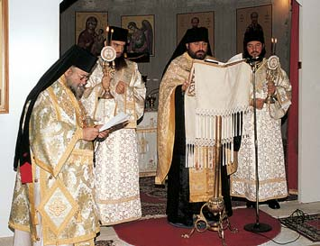 Η Χειροτονία τοῦ Σεβασμιωτάτου Επισκόπου Αλανίας κ. Γεωργίου Κ ΑΤΑ τὴν Συνεδρίαν ΛΒ /5.11.2005 ἐκ.ἡμ., στὴν Ιερὰ Μονὴ τοῦ Αγίου Κυπριανοῦ, ὑπὸ τὴν Προεδρία τοῦ Σεβασμ. Μητροπολίτου Ωρωποῦ καὶ Φυλῆς κ.