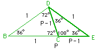 Τα δύο χρυσά τρίγωνα. Αριστερά το αμβλυγώνιο, δεξιά το οξυγώνιο.